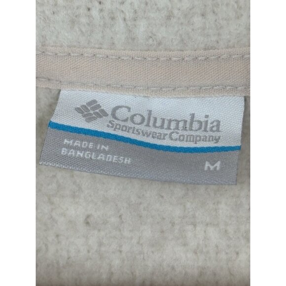 Columbia Montavilla Hooded Cardigan Hoodie Women’s Medium Pockets Stone Cream - Picture 6 of 13